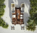 2 hálószobás családi tengerparti villa - alaprajz