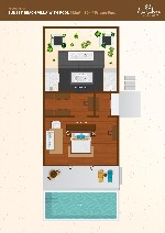 Sunset beach medence villa alaprajz