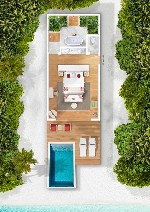 Tengerparti villa medencével - alaprajz