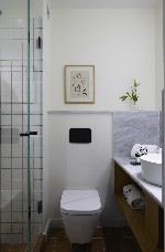 Kétágyas szoba kertre néző kilátással - fürdőszoba