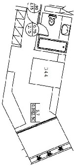 Kétágyas szoba - alaprajz