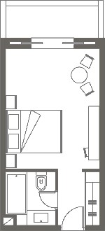 Kétágyas szoba - alaprajz