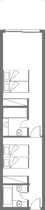 Családi szoba - 2 hálószoba - alaprajz