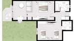 Deluxe családi bungaló - alaprajz