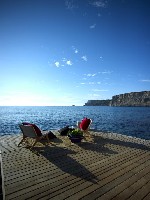 Terasz a tengerparton