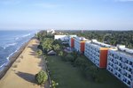 A szálloda és a strand légi felvétele
