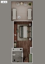 Kétágyas szoba, terasz