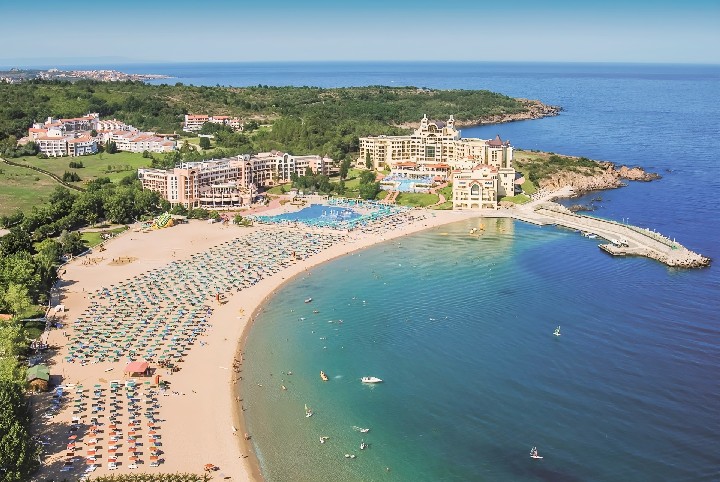 A strand légi felvétele