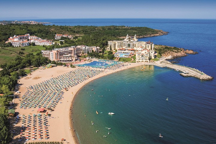 A strand légi felvétele