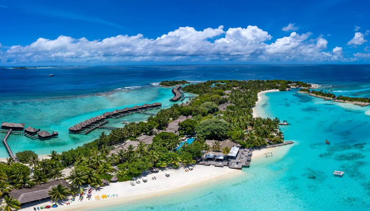 Az üdülőhely légi képe